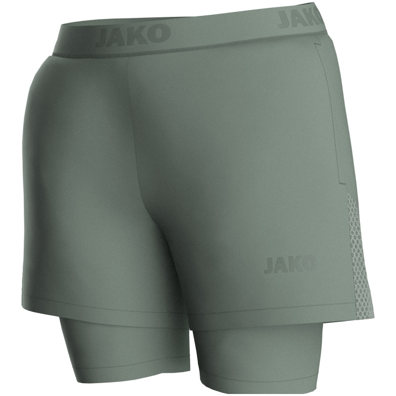 Jako Damen 2-in-1 Short Power mintgrün