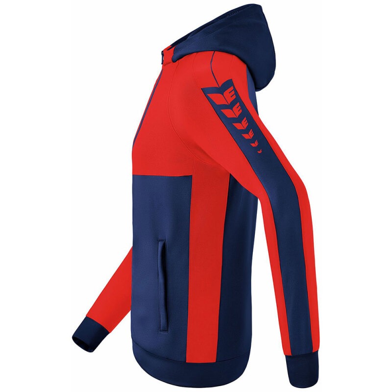 Erima Kinder Trainingsjacke mit Kapuze Six Wings blau-rot