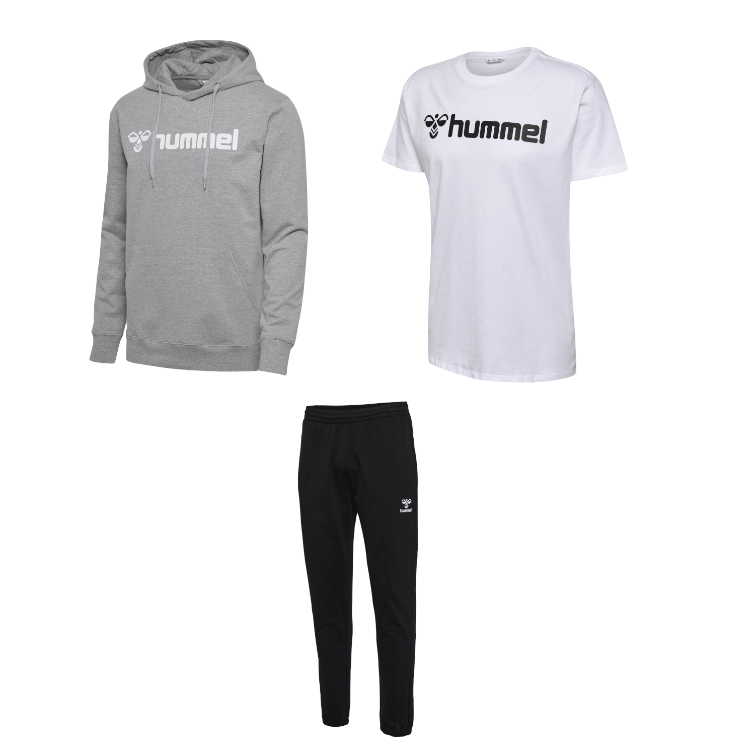 Hummel Freizeit/Leisure Set weiß grau schwarz