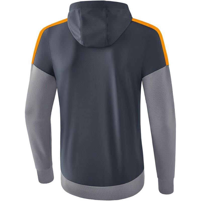 Erima Kinder Trainingsjacke mit Kapuze Squad grau-orange