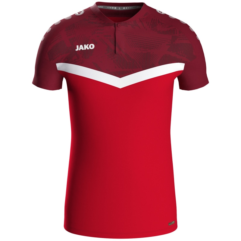 Jako  Polo Iconic rot/weinrot