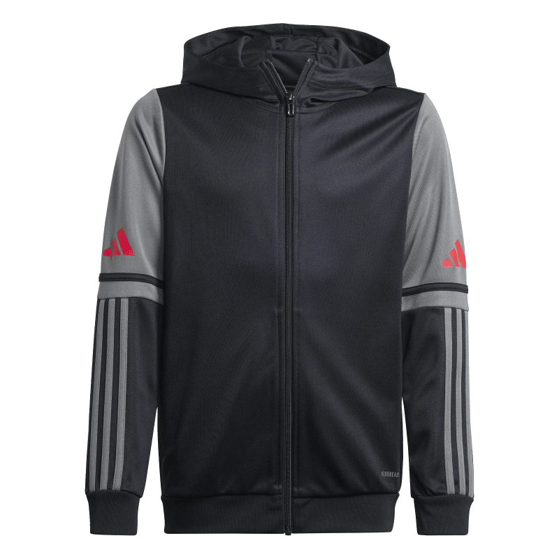 Adidas Kinder Full-Zip Hoodie Squadra 25 black-team grey four