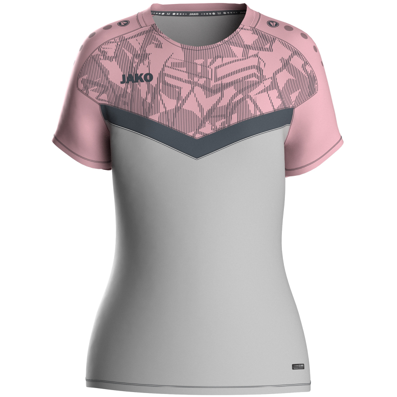 Jako Damen T-Shirt Iconic soft grey/dusky pink/anthra light