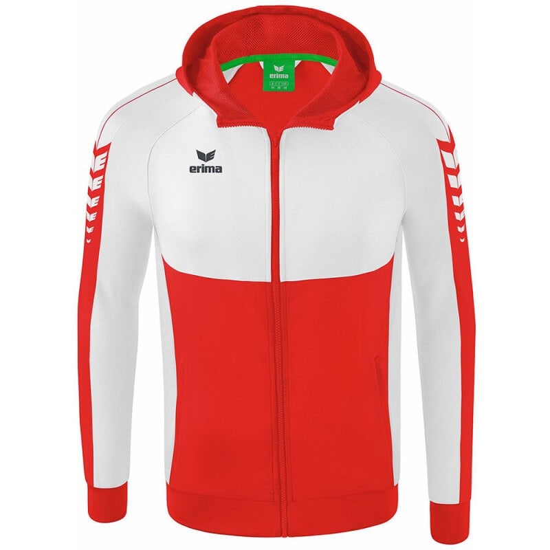 Erima Herren Trainingsjacke mit Kapuze Six Wings rot-weiß