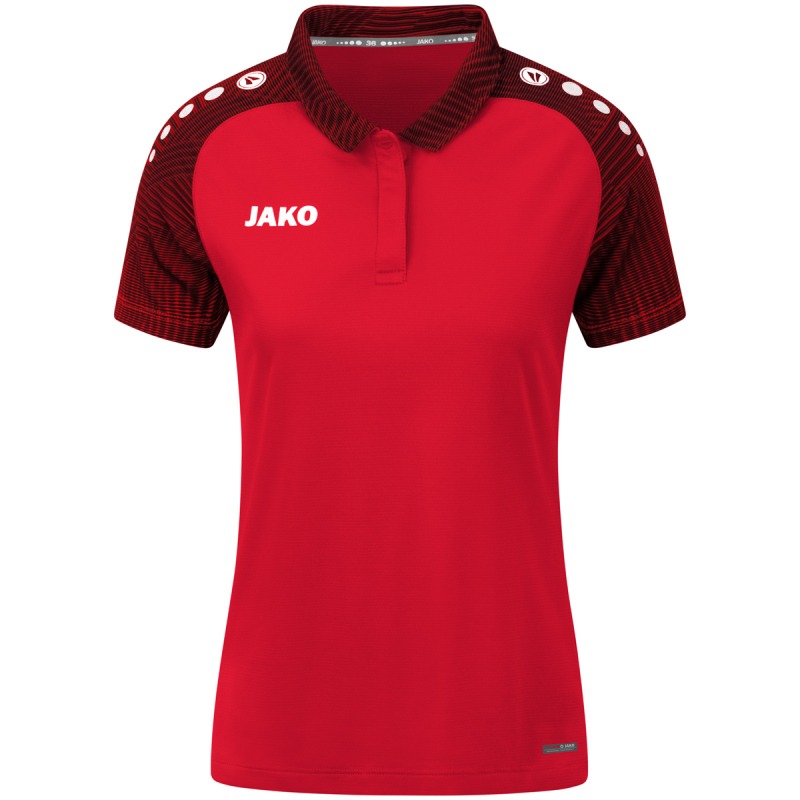 Jako Damen Polo Performance rot/schwarz