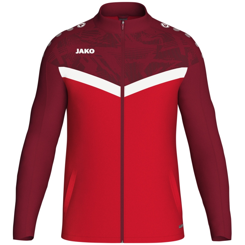 Jako Kinder Polyesterjacke Iconic rot/weinrot