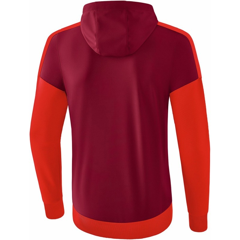 Erima Herren Trainingsjacke mit Kapuze Squad rot