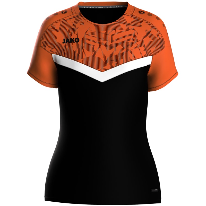 Jako Damen T-Shirt Iconic schwarz/neonorange