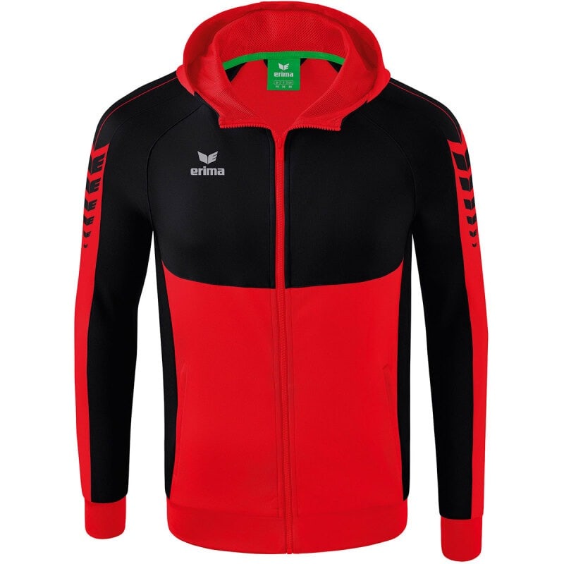 Erima Herren Trainingsjacke mit Kapuze Six Wings rot-schwarz