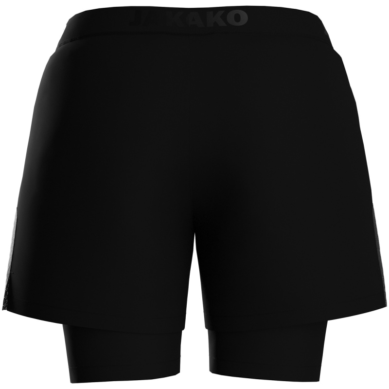 Jako Damen 2-in-1 Short Power schwarz