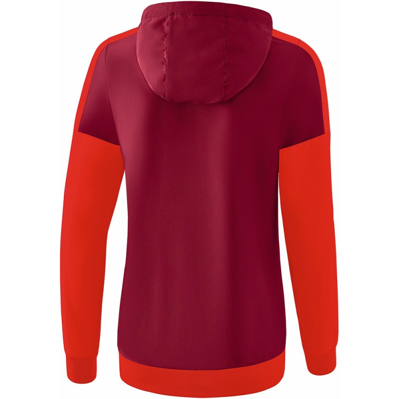 Erima Damen Tracktop Jacke mit Kapuze Squad rot