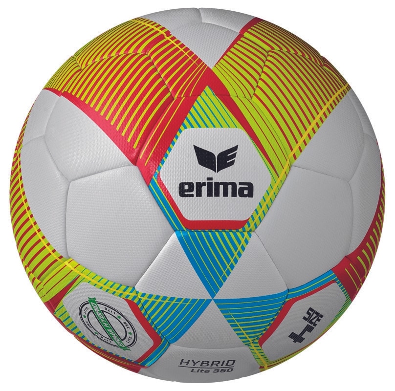 Erima Ballpaket 10x HYBRID LITE 350 rot curacao  inkl. Ballsack | Größe 4