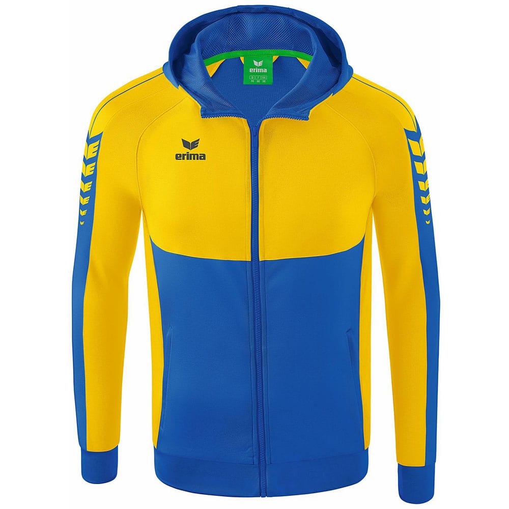 Erima Kinder Trainingsjacke mit Kapuze Six Wings blau-gelb