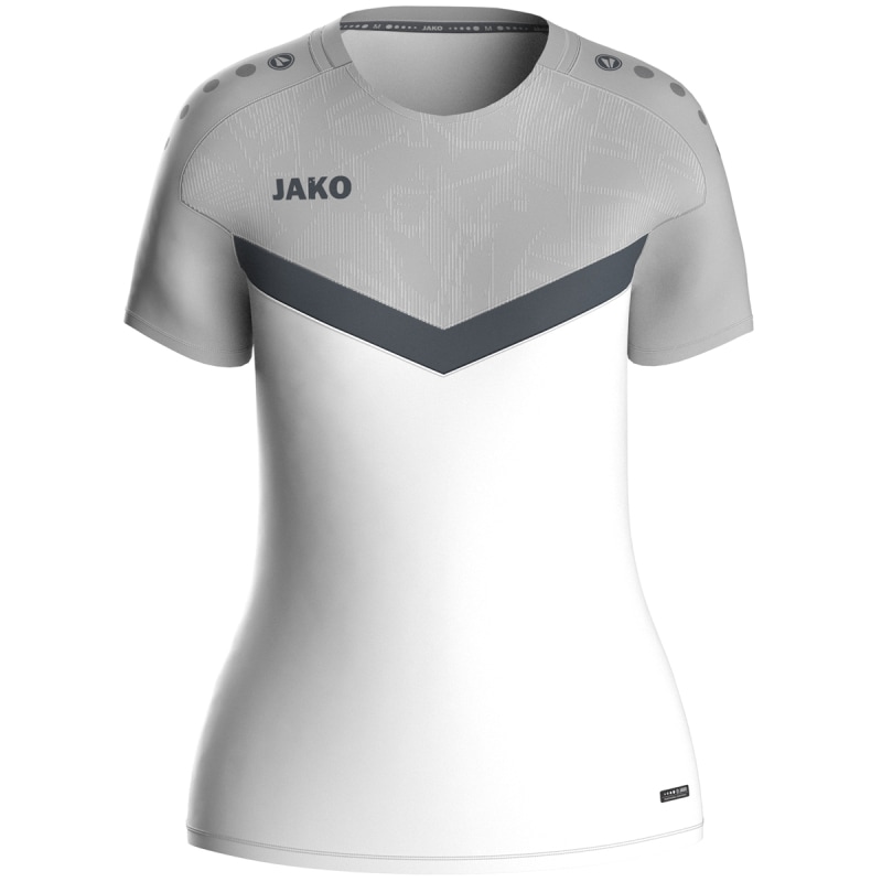 Jako Damen T-Shirt Iconic weiß/soft grey/anthra light