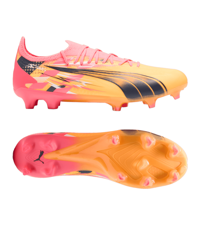 Puma ULTRA Ultimate FG/AG Christian Pulisic Orange Blau F01