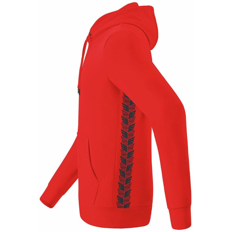 Erima Kinder Kapuzensweat Essential Team rot-grau