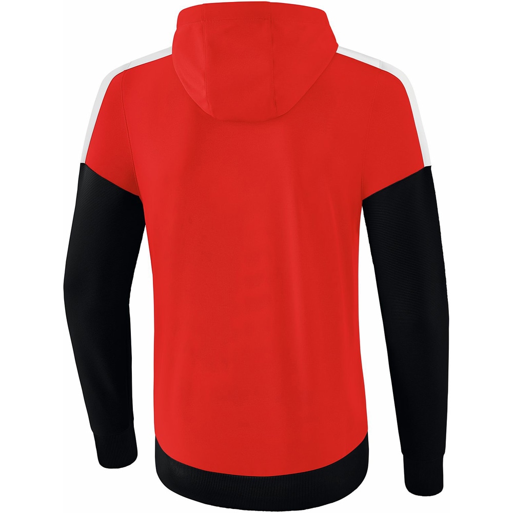 Erima Herren Trainingsjacke mit Kapuze Squad rot-schwarz