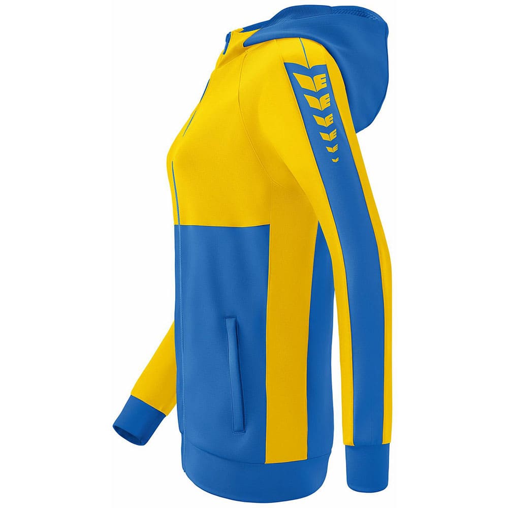 Erima Damen Trainingsjacke mit Kapuze Six Wings blau-gelb