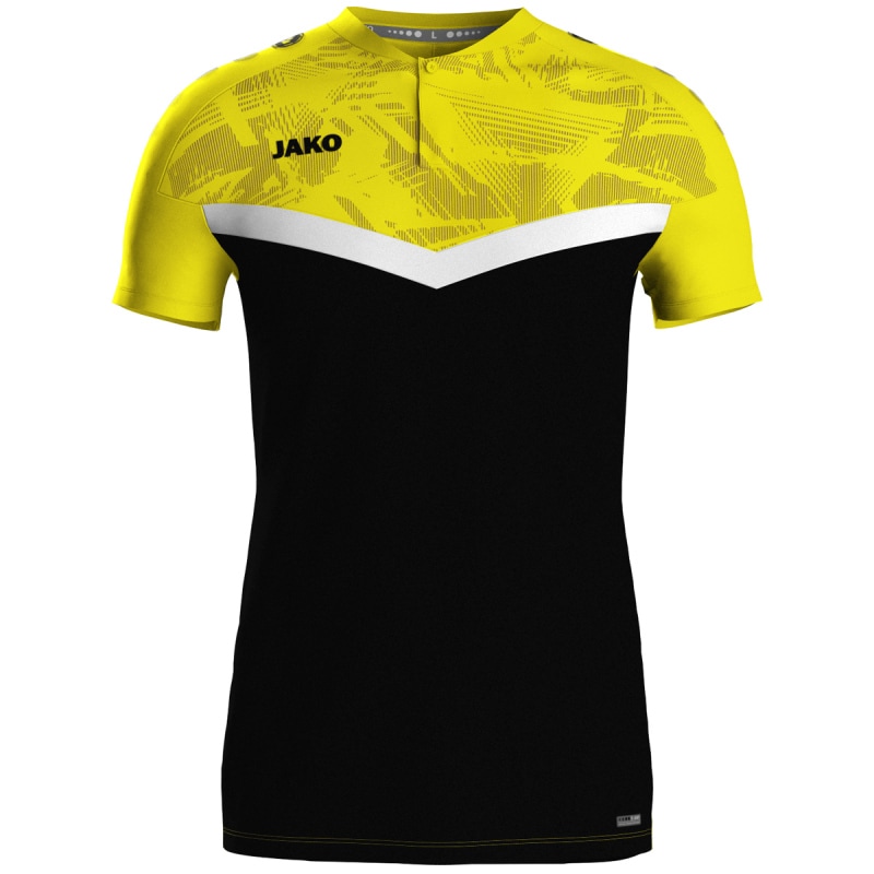 Jako  Polo Iconic schwarz/soft yellow