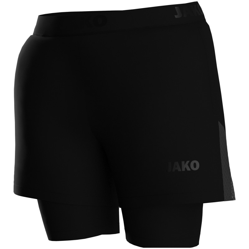 Jako Damen 2-in-1 Short Power schwarz