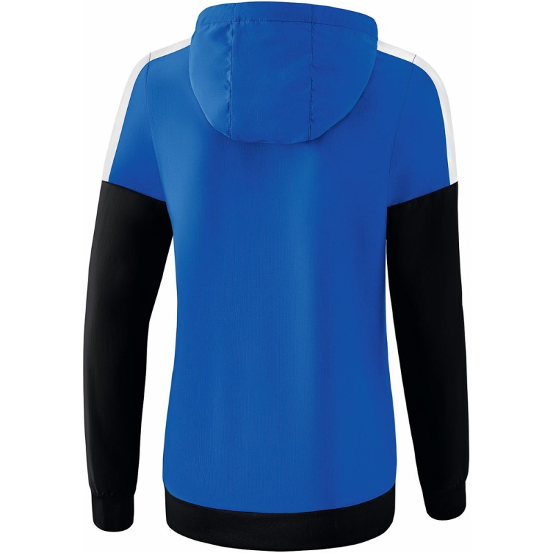 Erima Damen Tracktop Jacke mit Kapuze Squad blau-schwarz