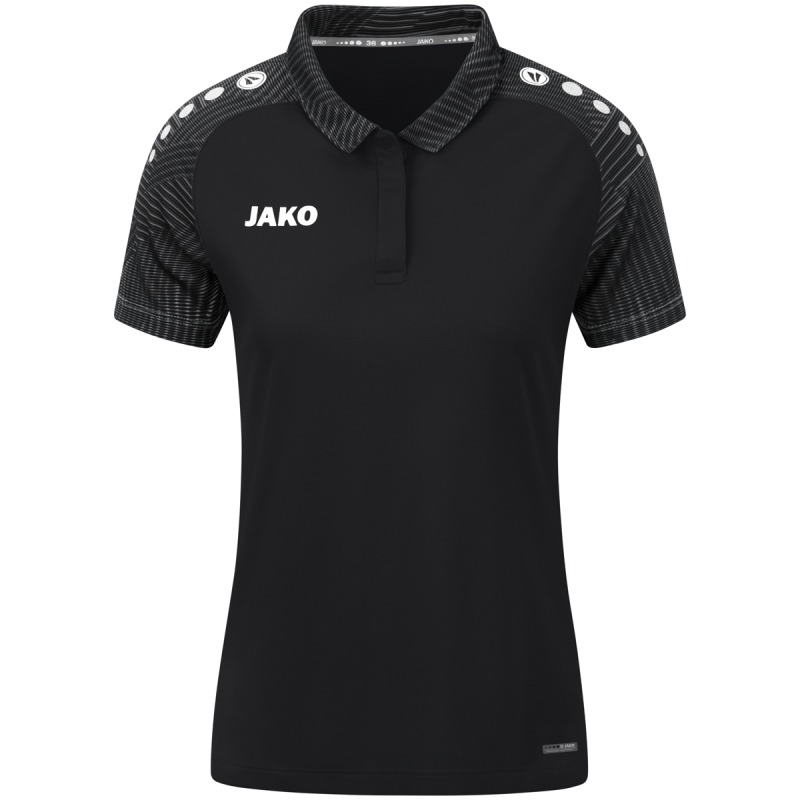 Jako Damen Polo Performance schwarz/anthra light