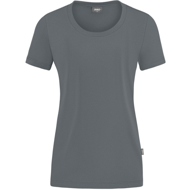 Jako Damen T-Shirt Organic Stretch steingrau