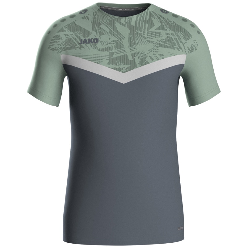 Jako  T-Shirt Iconic anthra light/mintgrün/soft grey