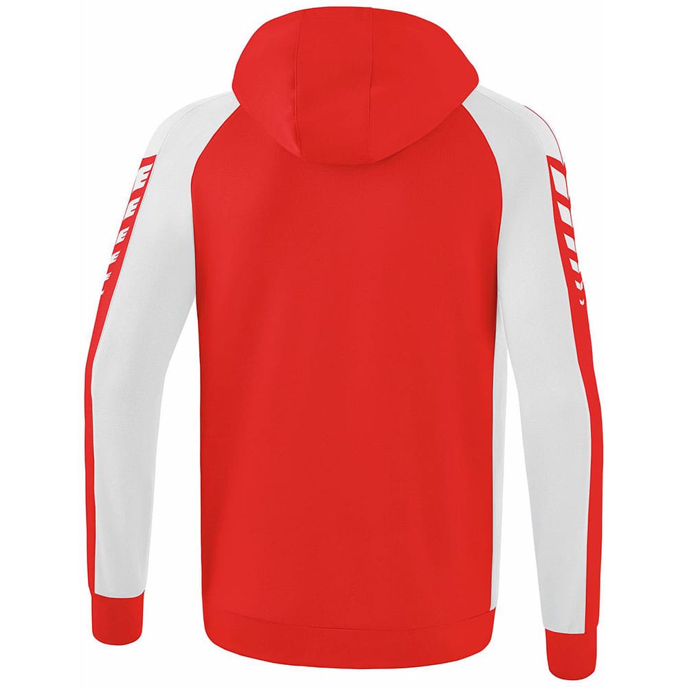 Erima Herren Trainingsjacke mit Kapuze Six Wings rot-weiß