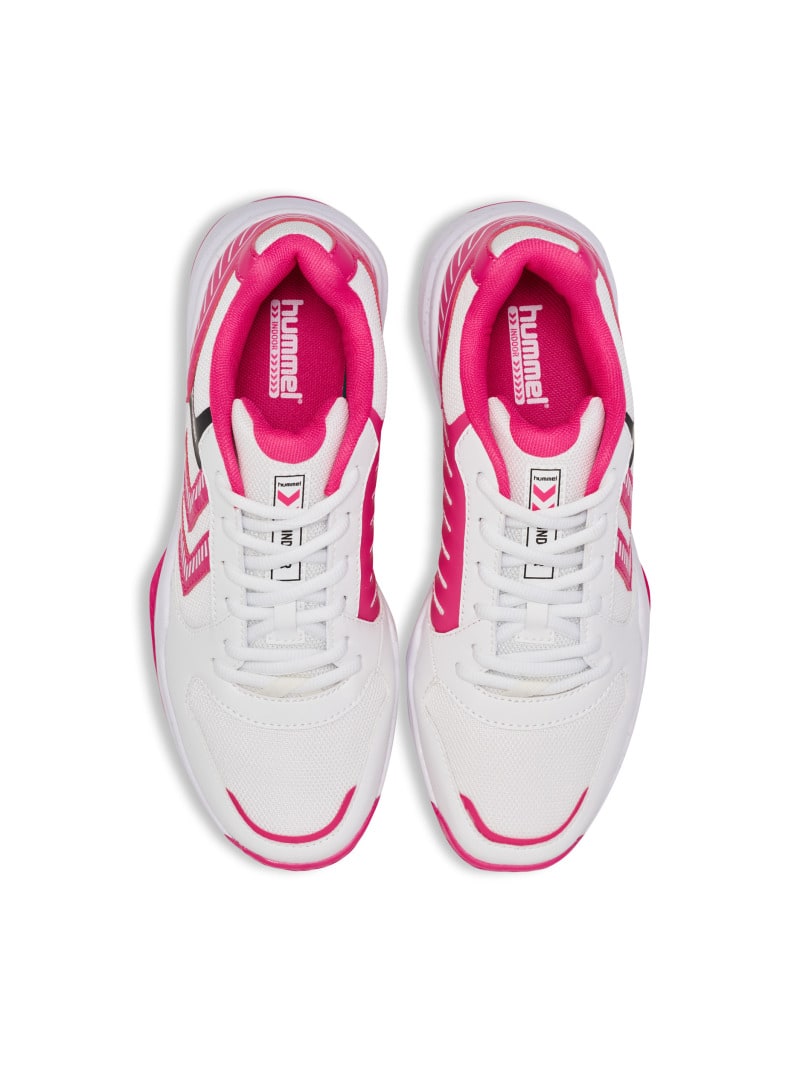 Hummel All Court Handballschuh bright white/raspberry sorbet