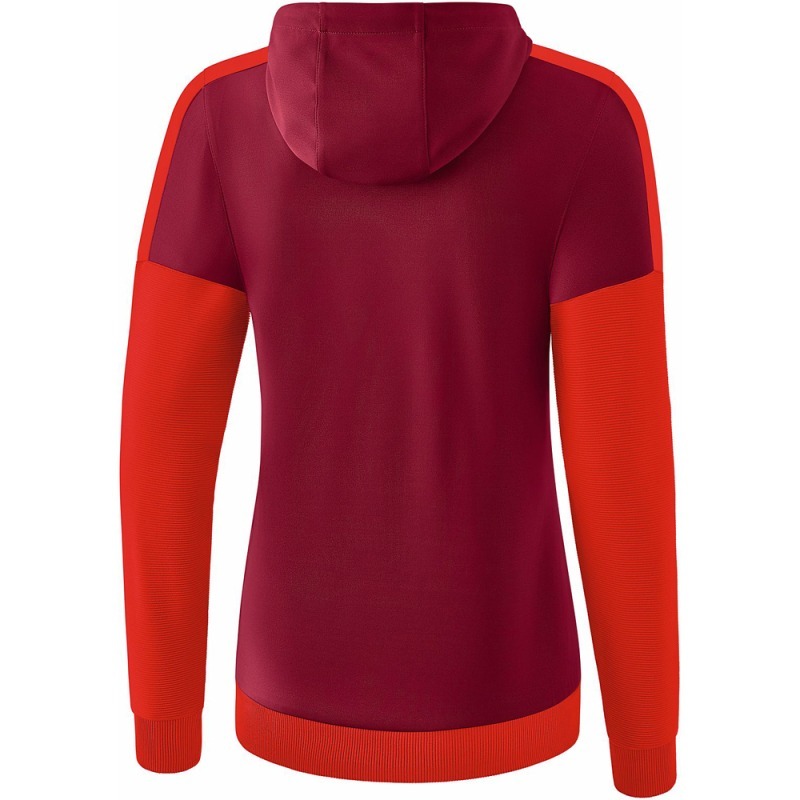 Erima Damen Trainingsjacke mit Kapuze Squad rot