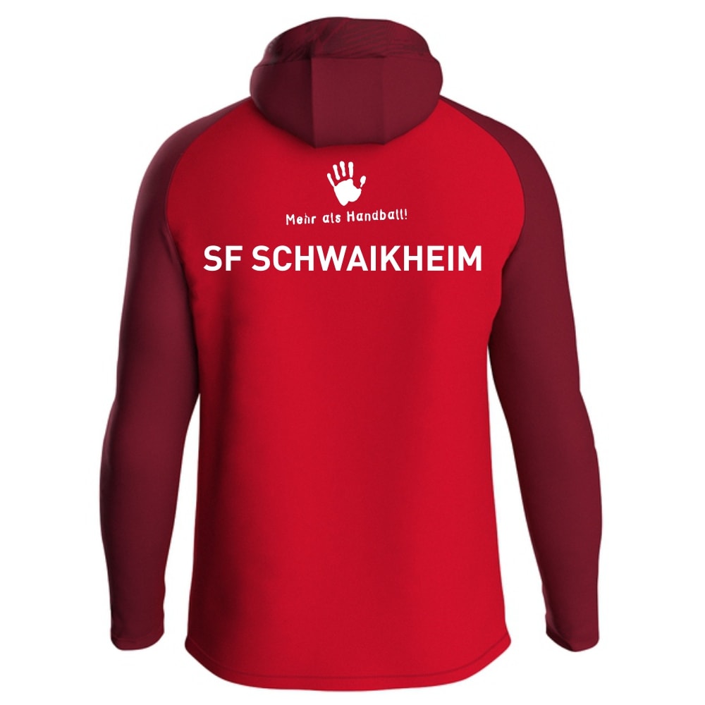 SF Schwaikheim Jako Damen Kapuzenjacke Iconic rot/weinrot