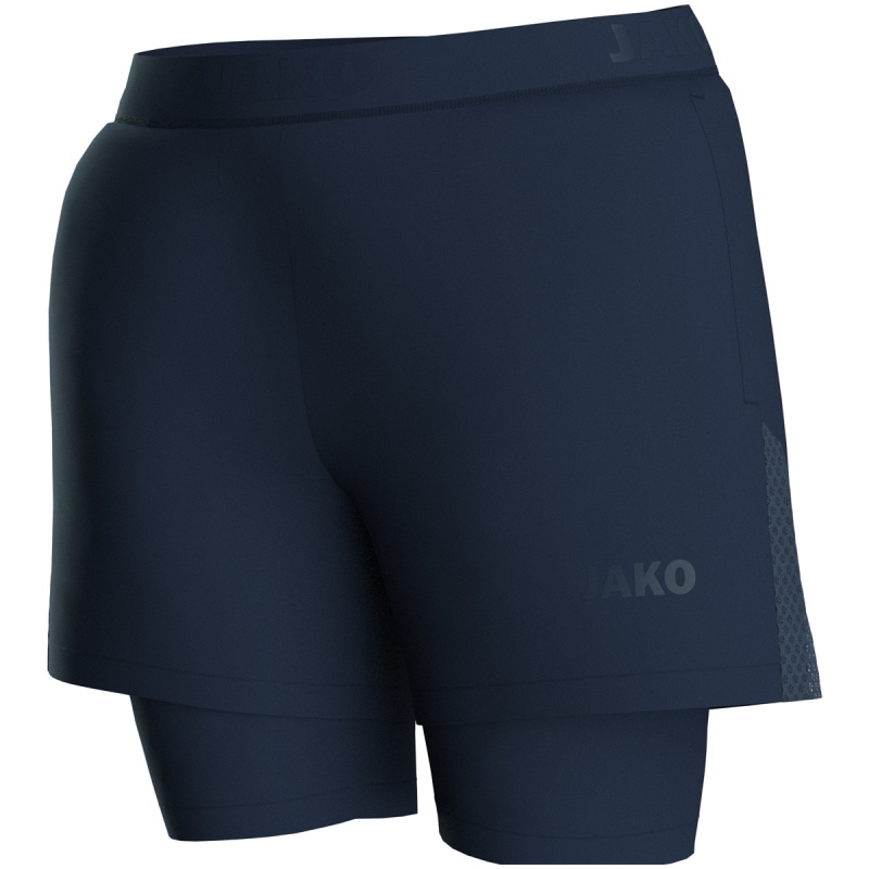 Jako Damen 2-in-1 Short Power marine