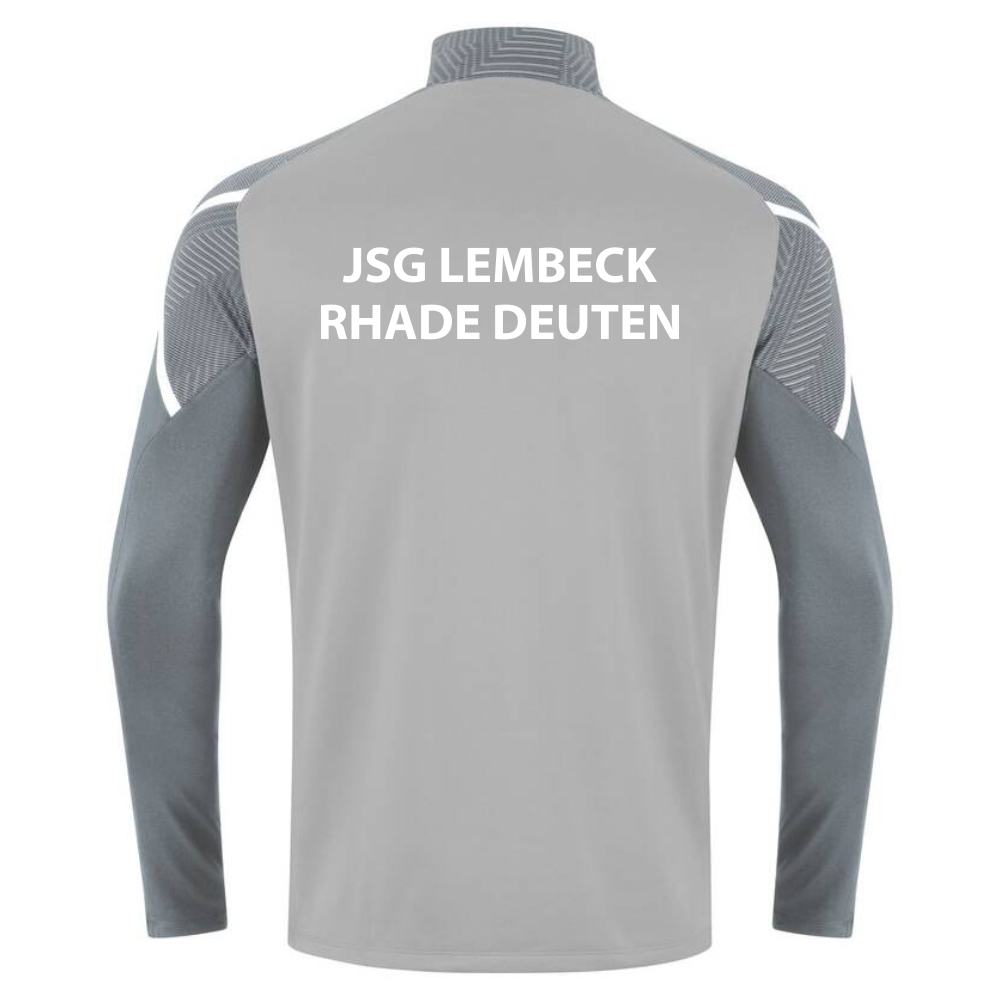 JSG Lembeck Rhade Deuten Performance Kinder Zip Top grau-weiß