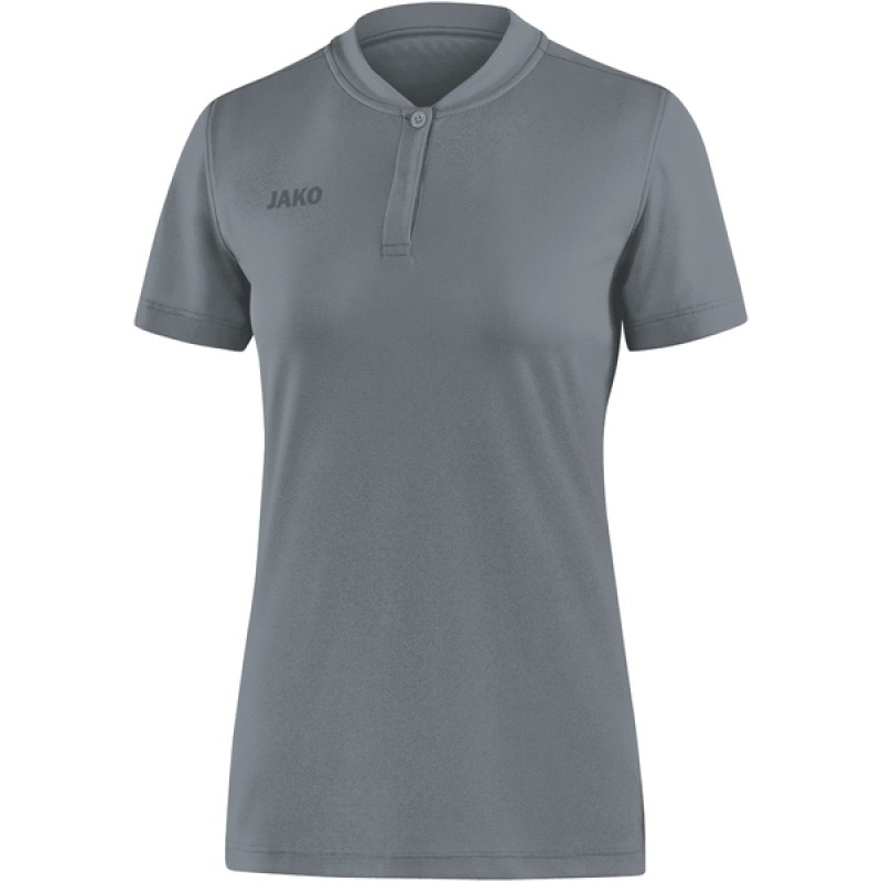 Jako Damen Polo Prestige steingrau