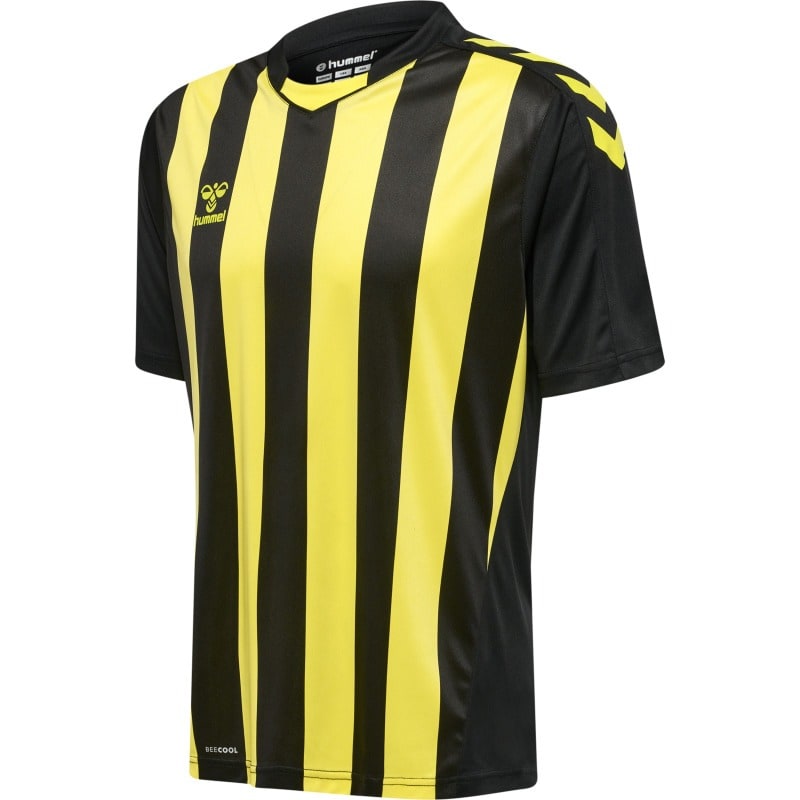 Hummel Hmlcore XK Striped Jersey S/S black/blazing yellow