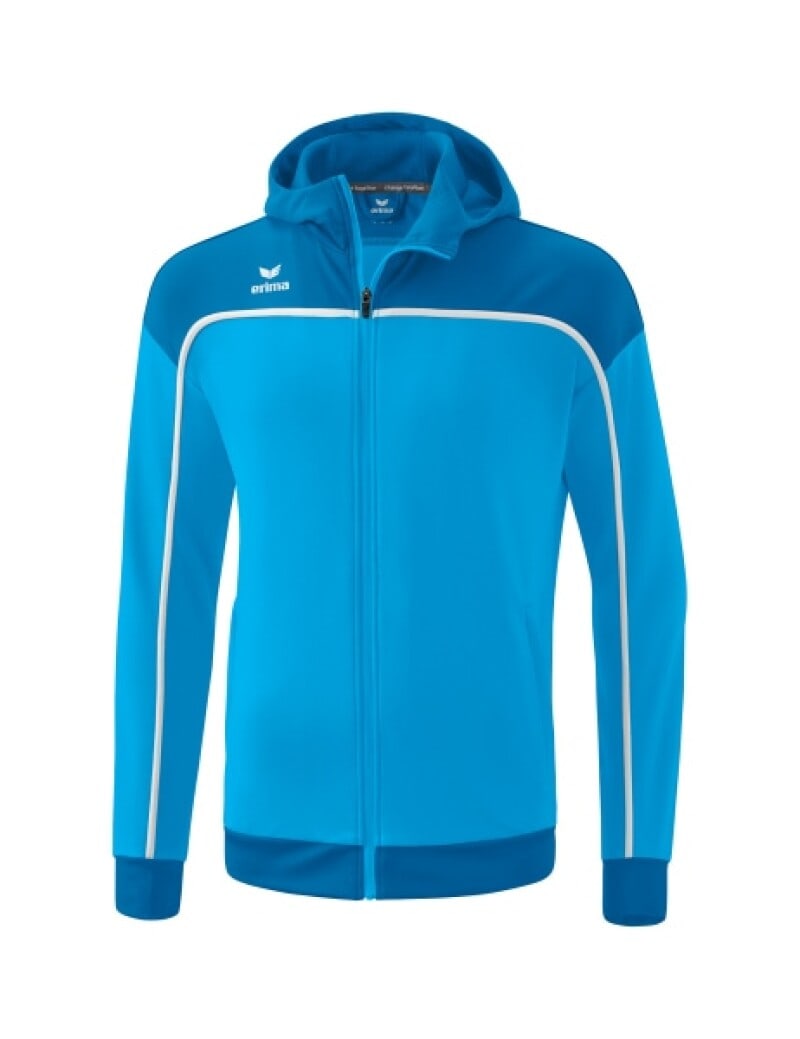 erima CHANGE by erima Trainingsjacke mit Kapuze curacao/mykonos/weiß