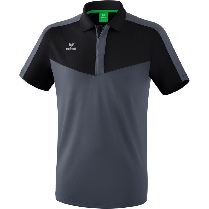 Erima Herren Poloshirt Squad schwarz-grau