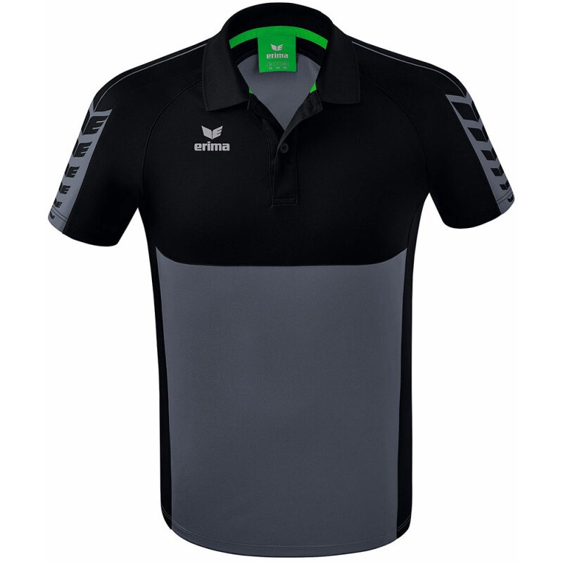 Erima Herren Polo Shirt Six Wings grau-schwarz