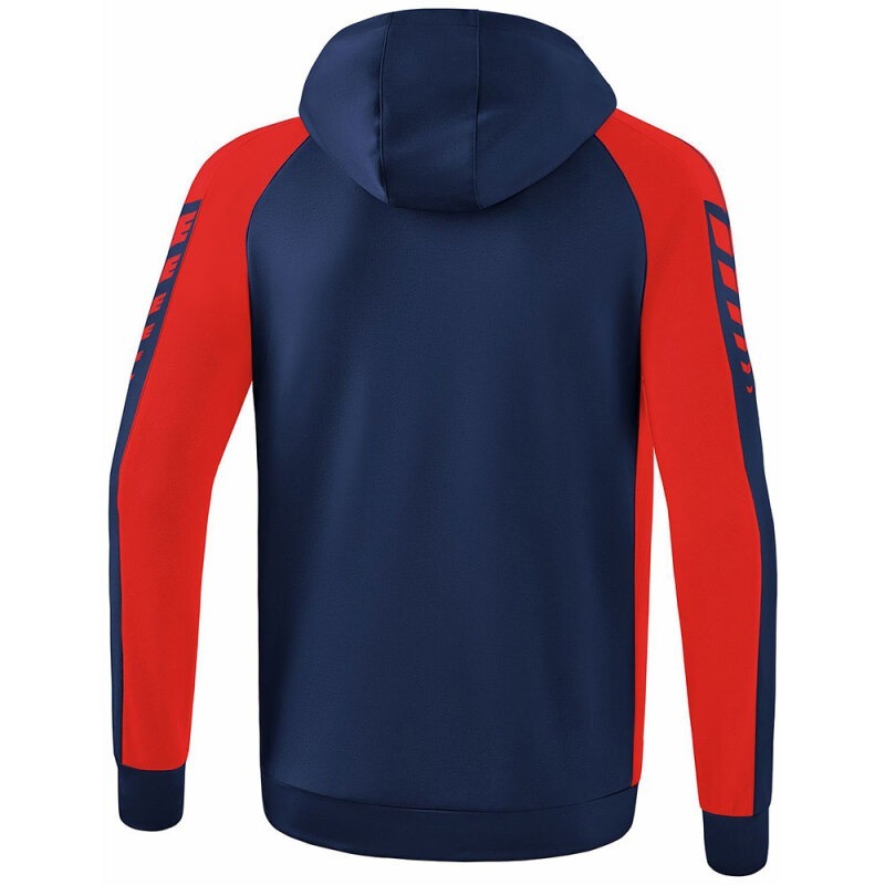 Erima Kinder Trainingsjacke mit Kapuze Six Wings blau-rot