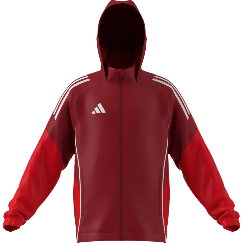 Adidas Kinder Allwetterjacke Tiro 25 Competition team power red 2-pure ruby