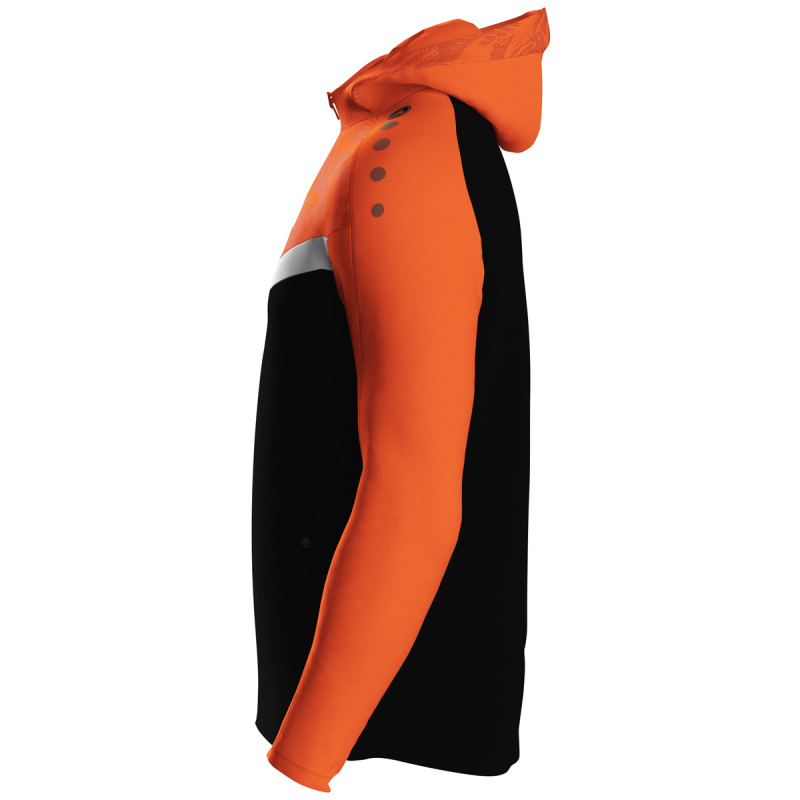 Jako Kinder Kapuzenjacke Iconic  schwarz/neonorange