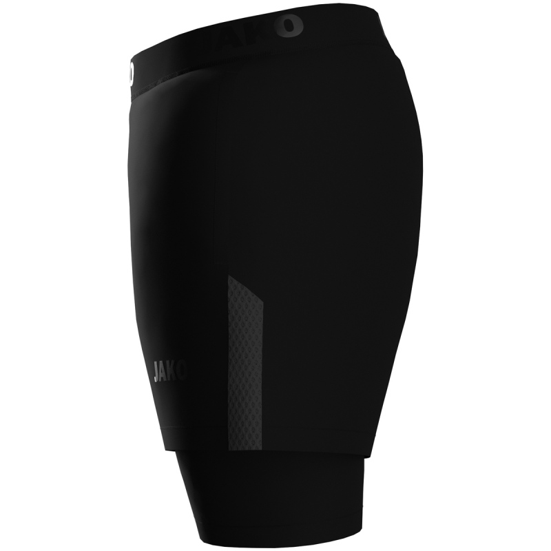 Jako Damen 2-in-1 Short Power schwarz