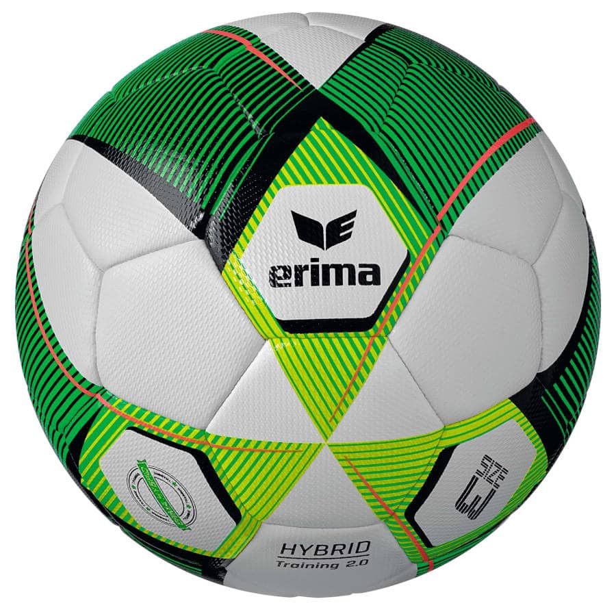 Erima Ballpaket 10x HYBRID Training 2.0 green lime inkl. Ballsack | Größe 3