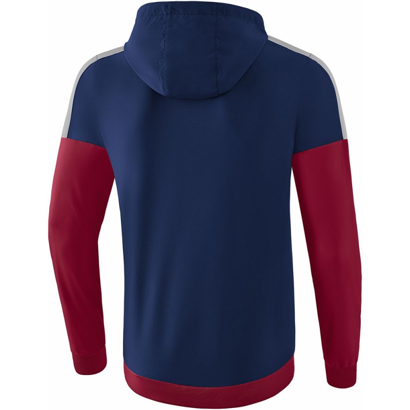 Erima Herren Tracktop Jacke mit Kapuze Squad blau-rot-grau