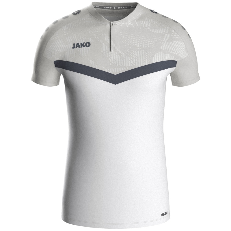 Jako  Polo Iconic weiß/soft grey/anthra light